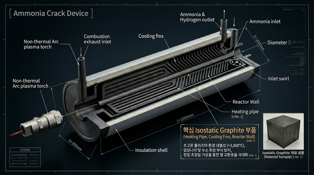 암모니아 크래킹 흑연 부품